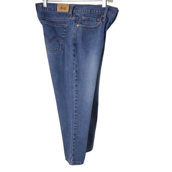 Levi 515 Capri Denim Jeans Sz 8 Mid Rise Cropped Jeans Rolled or Unrolled - Picture 6 of 7